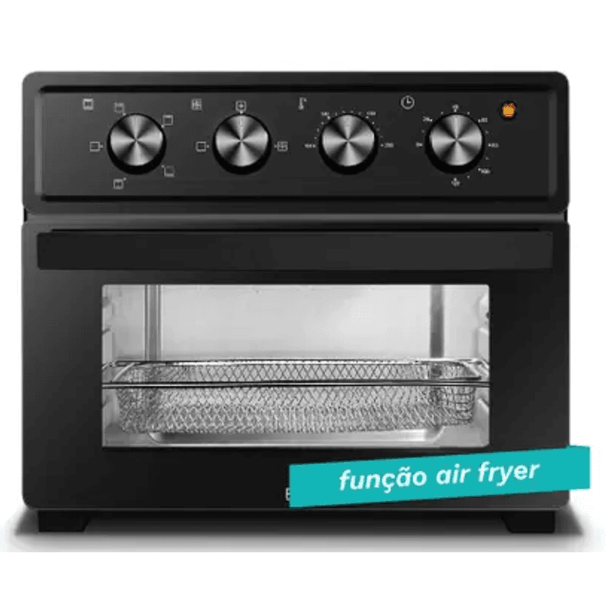 Forno Elétrico 22L 1800W com função Air Fryer Preto - BEL22AD 127V - COMPREBEL