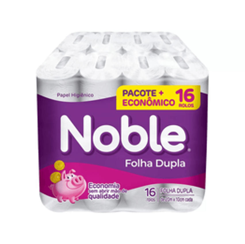 Papel Higiênico Folha Dupla Noble 16 Rolos 20m