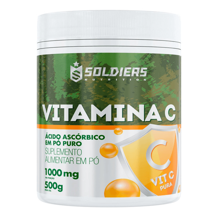 Vitamina C Em Pó - Ácido Ascóbico 500g - 100% Puro - Soldiers Nutrition