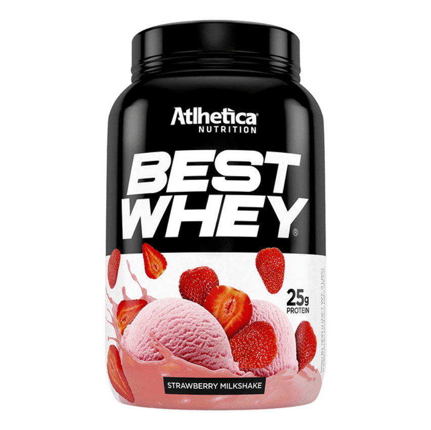Best Whey 3w 900g Atlhetica Nutrition Sabor Strawberry Milkshake