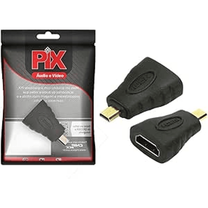 Adaptador Micro HDMI - Micro HDMI Macho Para HDMI Femea
