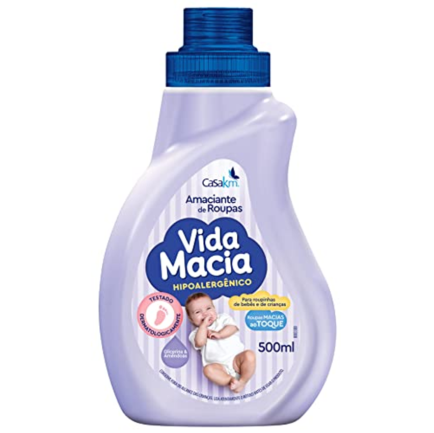 Casa Km Amaciante Vida Macia Glicerina & Amêndoas 500Ml