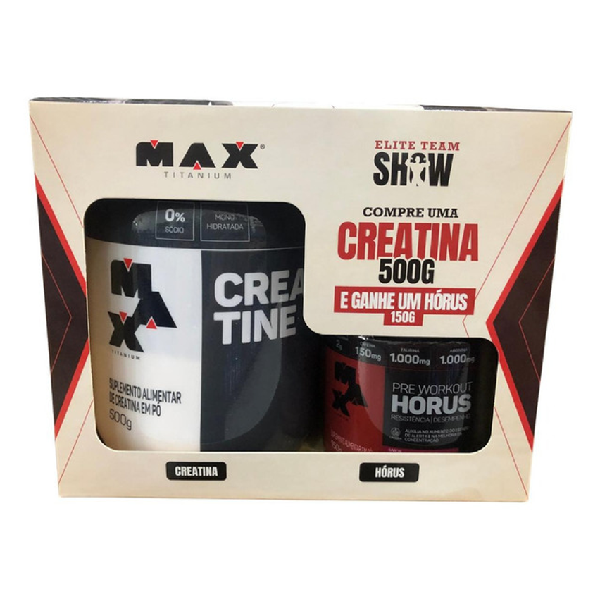 Creatina Max 500g Mais Horus 150g Pack Elite Team Sabor Frutas Vermelhas