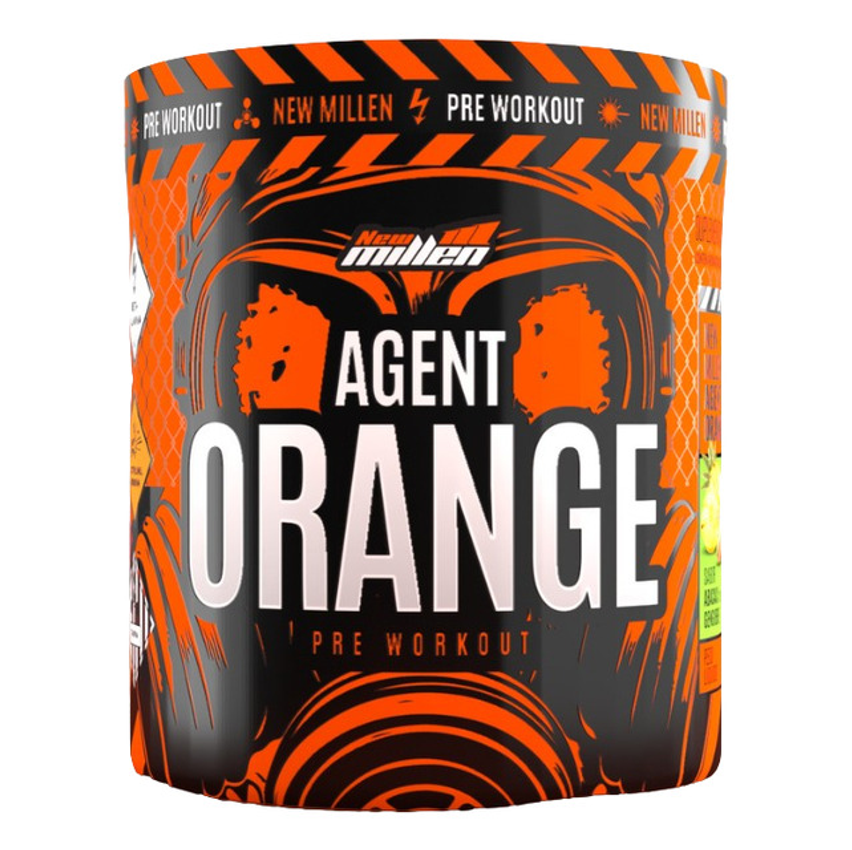 Pre Treino Agent Orange Citrulina 250g New Millen - Sabor Limão Com Hortelã
