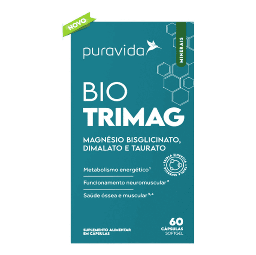 Biotrimag Trimagnésio 60 Caps Puravida