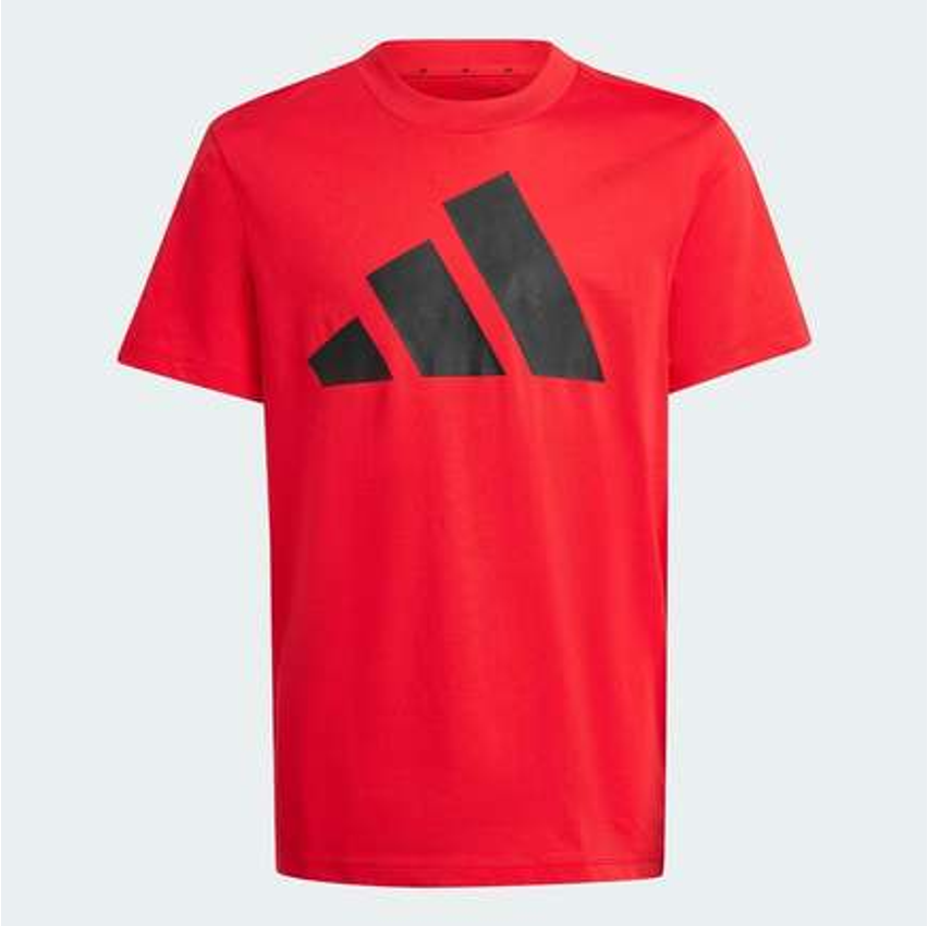 Camiseta Infantil Adidas Big Logo - Vermelho+Preto