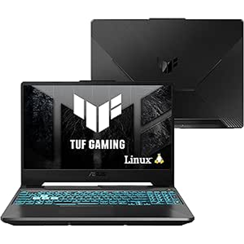 Notebook Gamer ASUS TUF Gaming A15, AMD RYZEN 7 7435HS, 8GB RAM, 512GB SSD, RTX 2050 KeepOS, 15,6" FHD, Preto Grafite - FA506NFR-HN069