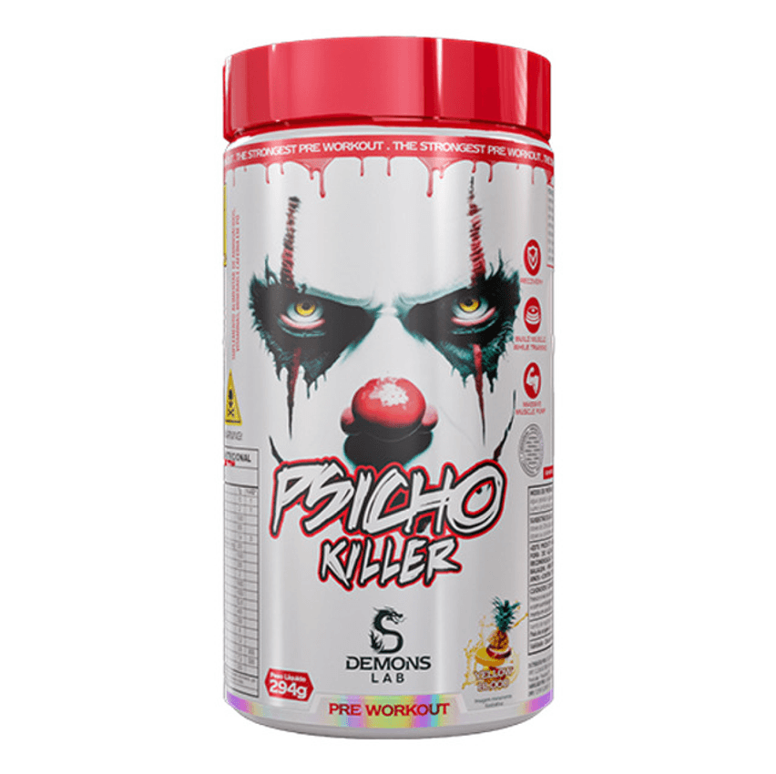 Suplemento Em Pó Psicho Killer Yellow Bloody 294g Demons Lab Sabor Yellow Blood