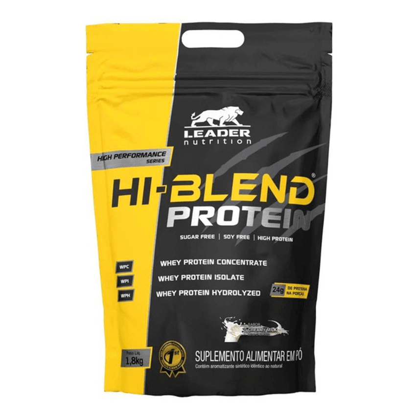 Hi Blend Protein Whey 1,8kg Leader Nutrition Sabor Leite Cremoso