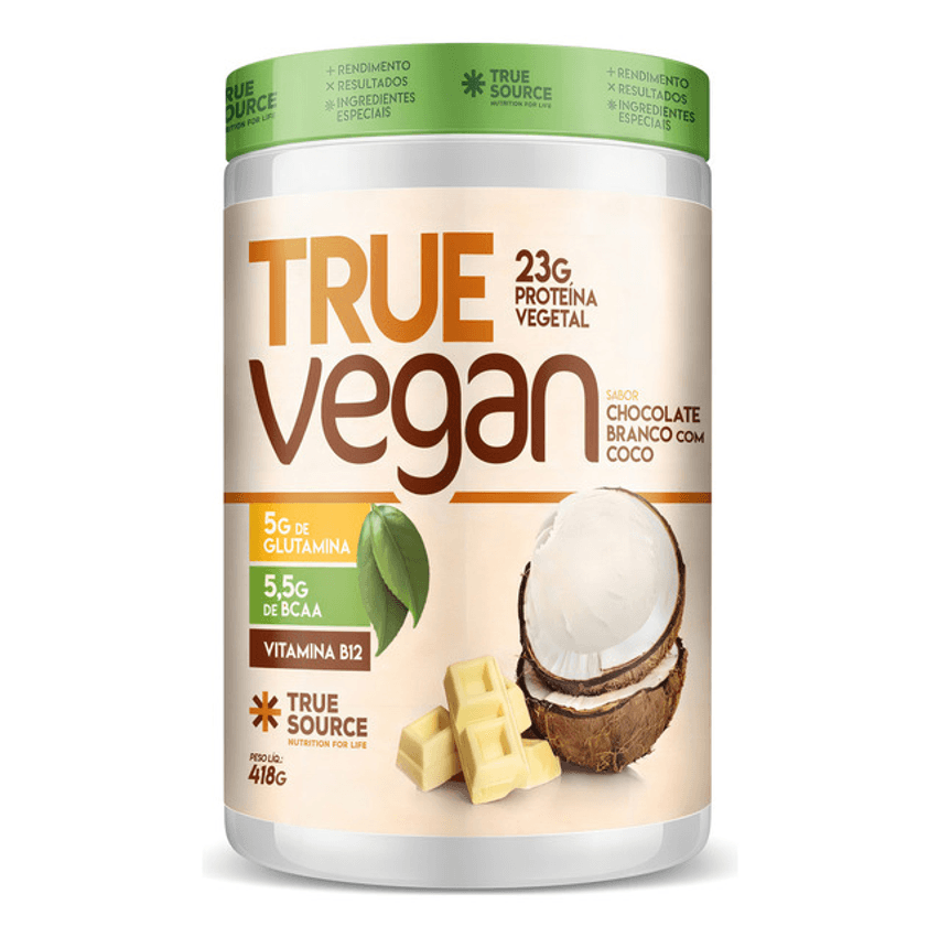 True Vegan Chocolate Branco Com Coco - True Source 418g