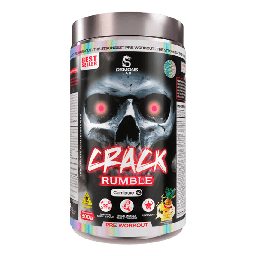 Pré Treino Crack 300g - Demons Lab Sabor Yellow Madness