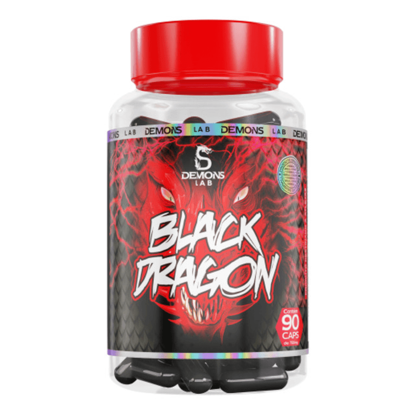 Black Dragon Carnitina Cromo Triptofano Demons Lab 90 Cáps
