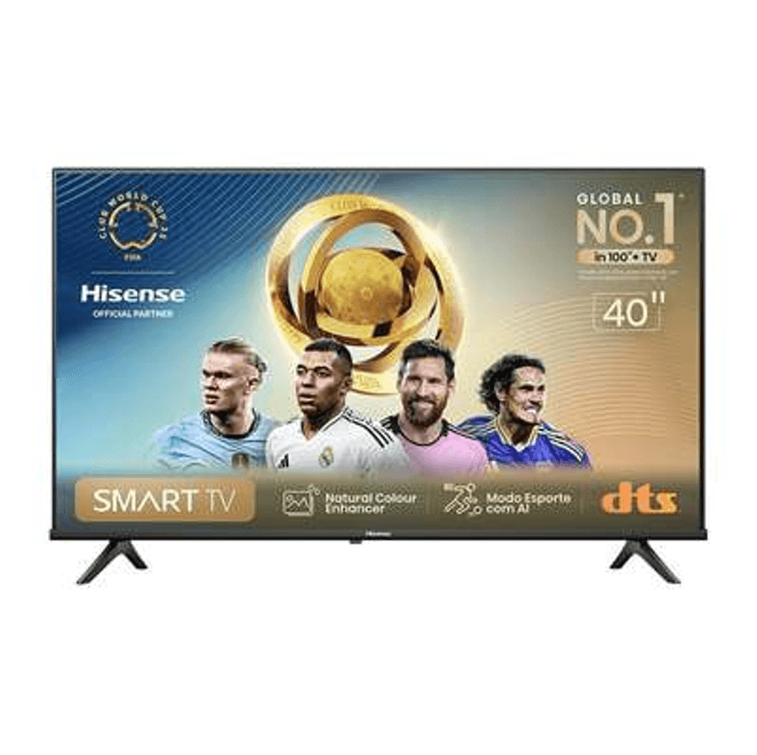 Smart Tv 40" Fhd Hisense 40a4n Com Dts Virtual X, Game E Sports Mode, Controle Por Voz, Share To Tv E Compatível Com Alexa