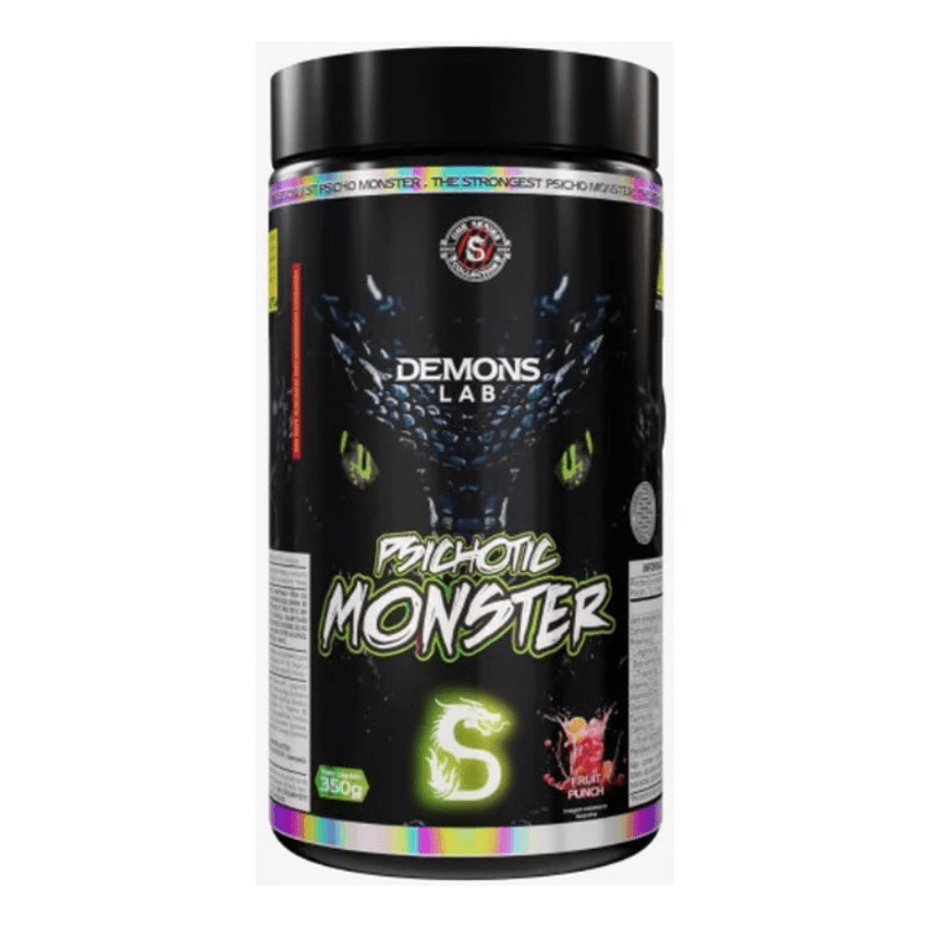 Pré Treino Psichotic Monster 350g - Demons Lab Sabor Fruit Punch