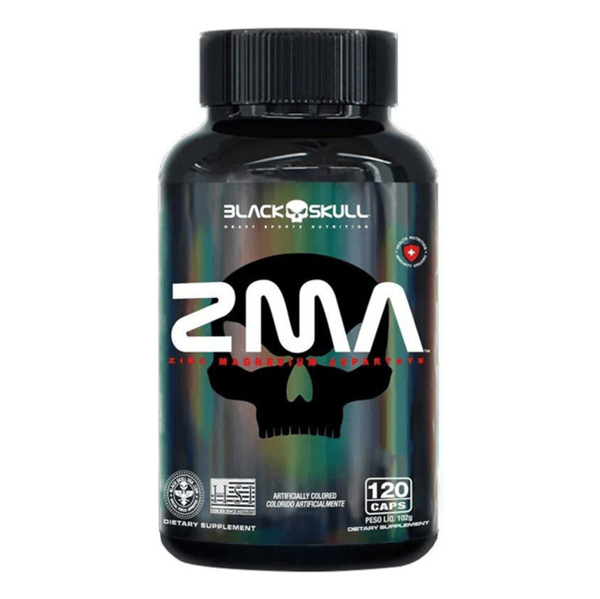 Zma Testo Caveira Preta Pote 120 Cáps - Black Skull