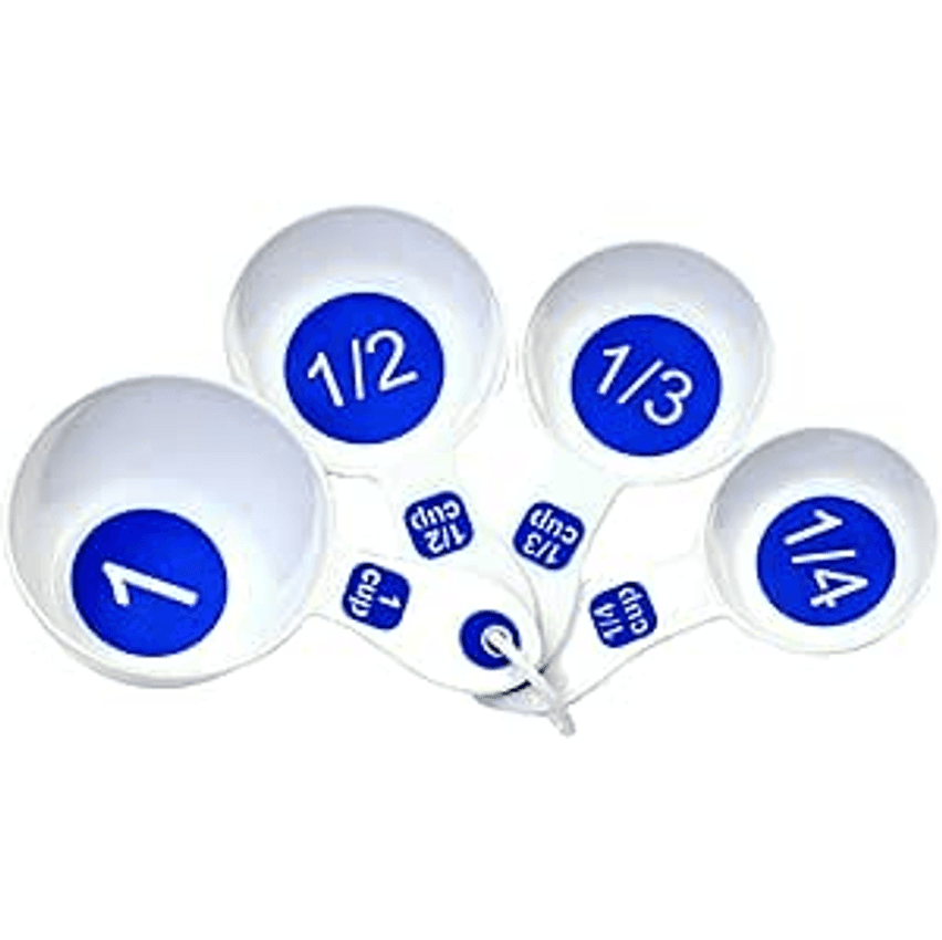 Copos Medidores Chef Craft Select, Plástico, Branco Com Azul