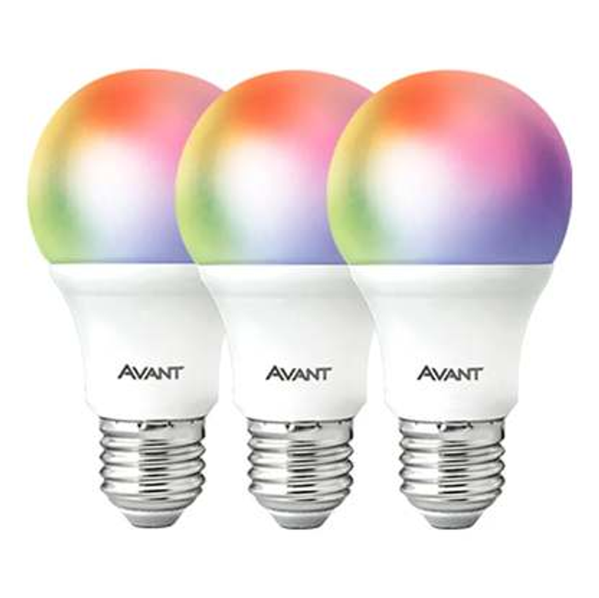 Kit 3 Lampadas Led Smart Inteligente Wi Fi Alexa Google 10w Rgb E27 Cod: 290028177-3 Avant Neo