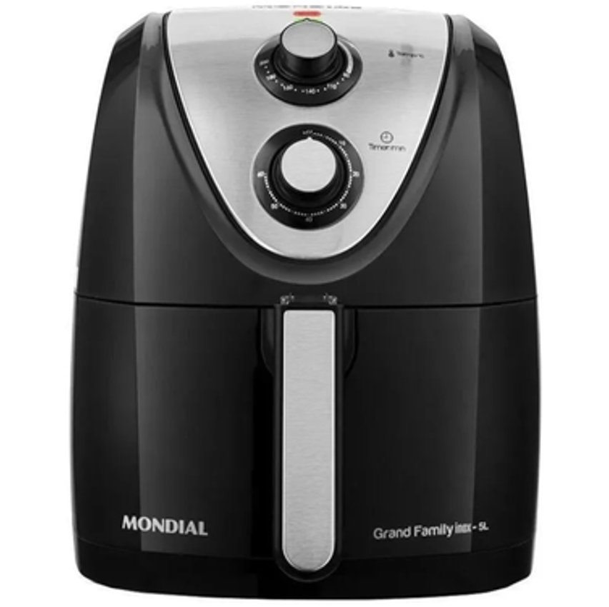 Fritadeira sem óleo Mondial Cozinha AFN-50 5L preta e inox 127V