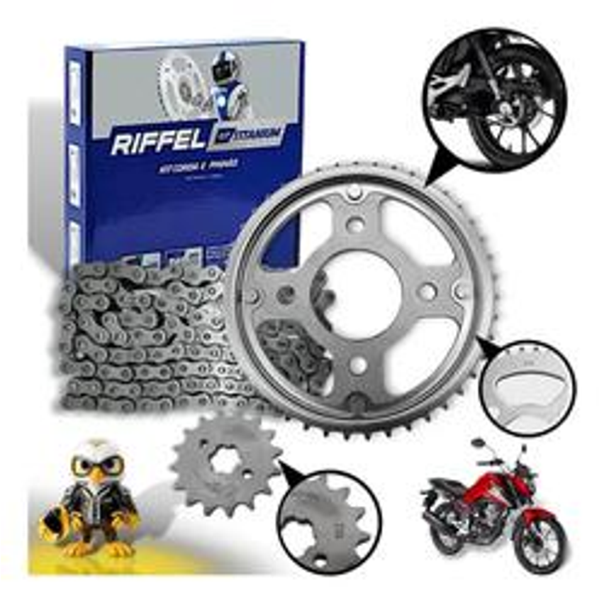 Kit Relaçao Cg Titan 160/fan 160 Start - Riffel Aço 1045