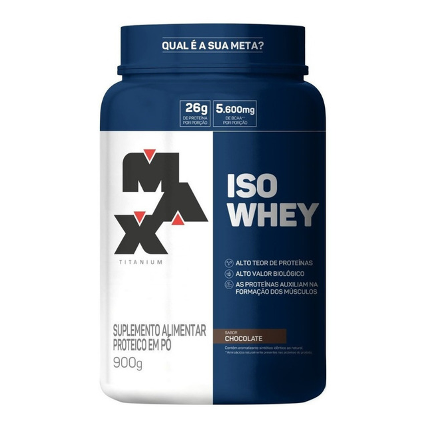 Suplemento En Pó Max Titanium Proteínas Sabor Chocolate X 900g