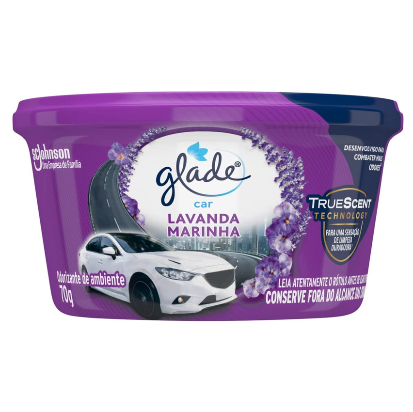 Desodorizador Glade Gel Car Lavanda Marinha 70g