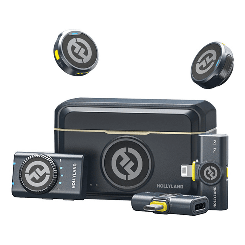 Microfone Hollyland Lark M2 Duo Combo Duplo Para 2 Pessoas Cor Preto