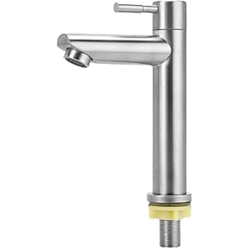 Torneira Para Banheiro em Aço inox Escovado Baixa Amazonas Pingoo.casa - Prata