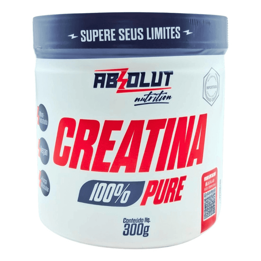 Creatina 100% Pure 300g Absolut Sabor Sem Sabor - Kit 2 Un