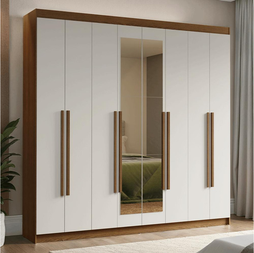 Guarda-roupa Casal 8 Portas Com Espelho Venus Madesa R