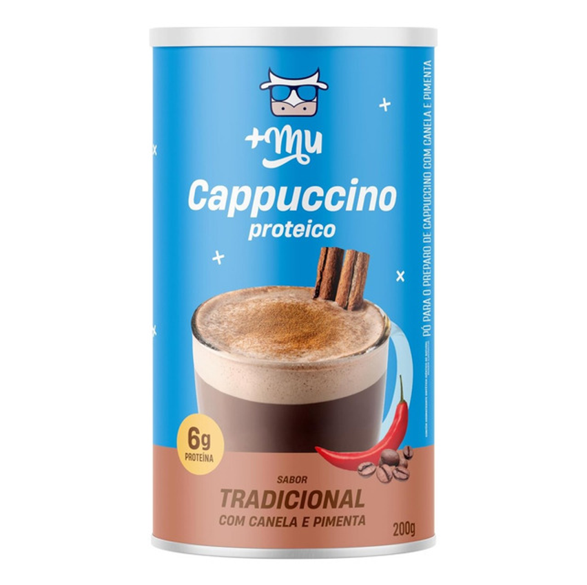 Cappuccino Proteico Com Whey Sabor Canela E Pimenta 200g +mu