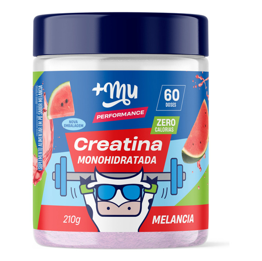 Creatina Monohidratada 100% Pura Sabor Melancia 210g +mu
