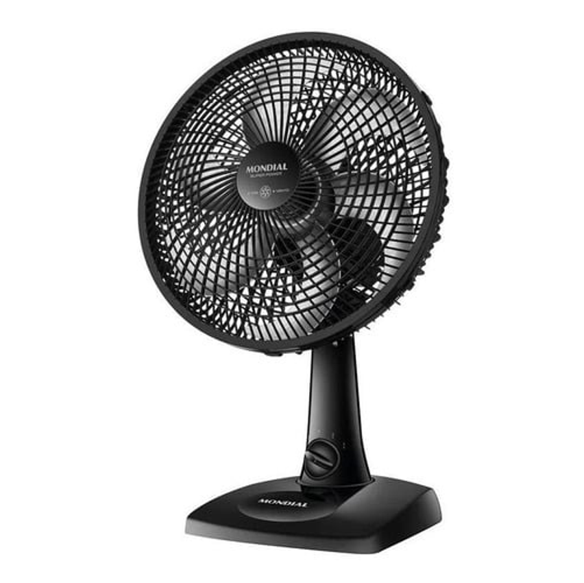 Ventilador De Mesa 30cm Super Power Mondial Preto 60w 6 Pás Vsp-30-b