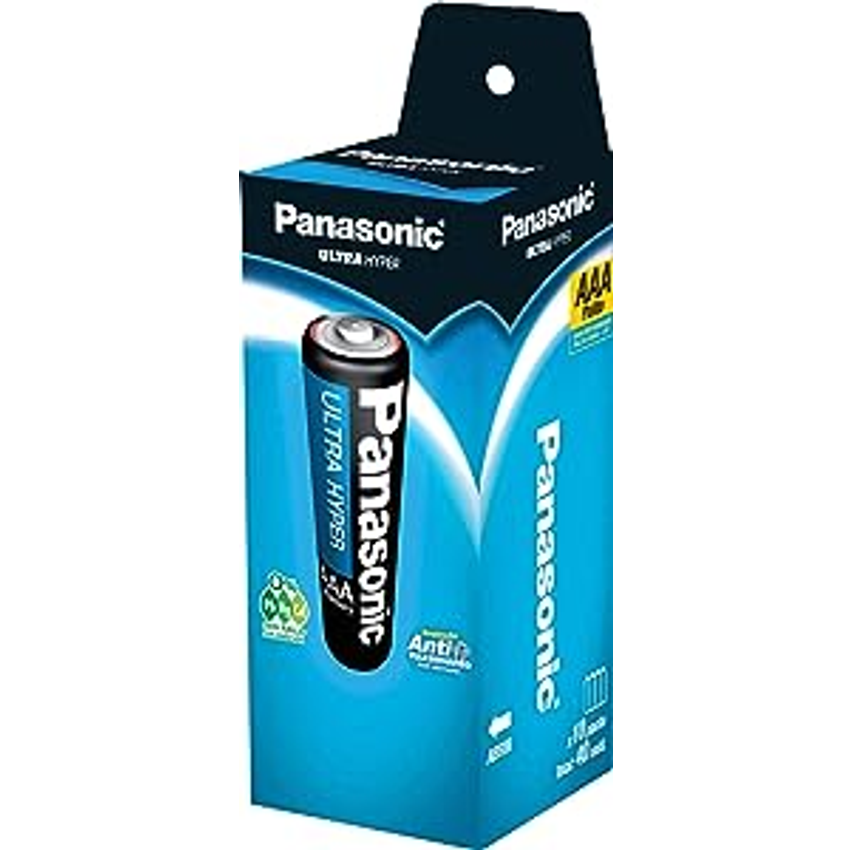 Panasonic Pilha Comum Linha Super Hyper Proteção Antivazamento R03Ual/4S40 Cinza Pacote De 40