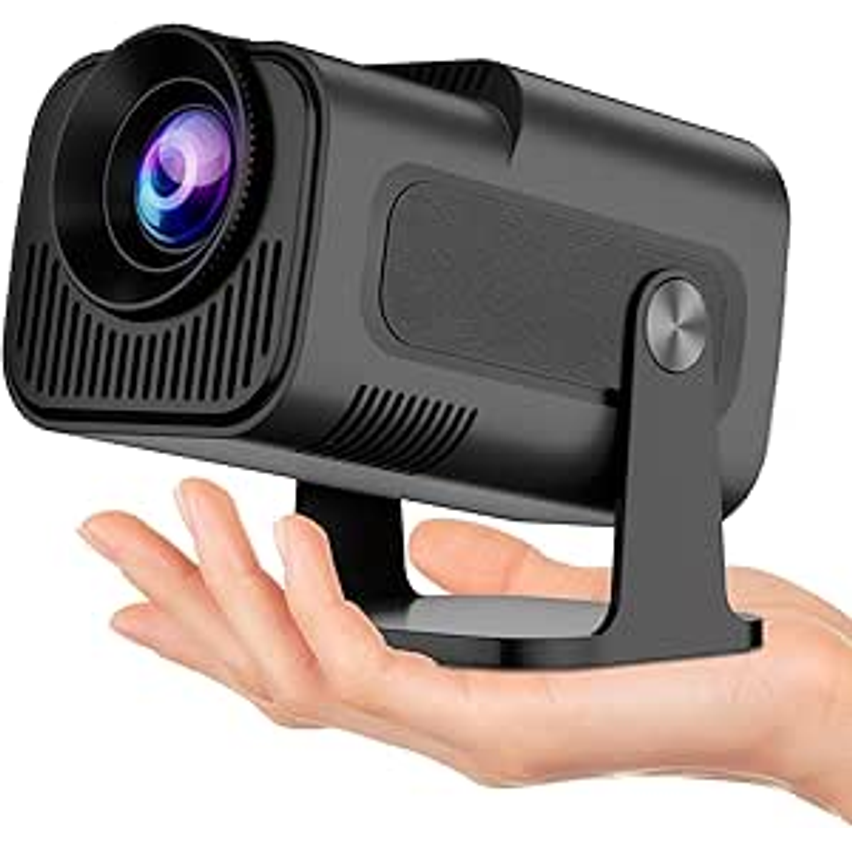 ZDSSY HY320 Mini, Projetor Portatil 5G Wifi 6, Bluetooth 5.0 e Android 11, Suporte 4K e 720P Nativo, 12,000 Lumens, Projetor Led com 4D/4P e Auto de Correccao, 180° Giratorio, Zoom Eletronico