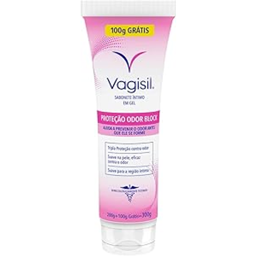 Grecin Sabonete Líquido Íntimo Odor Block Leve 300Ml Pague 200Ml Vagisil