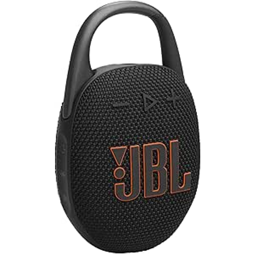 JBL Clip 5, altifalante sem fios portátil com Bluetooth, resistente à água e ao pó IP67, até 12 h de reprodução e muito mais, com Playtime Boost ativado, preto