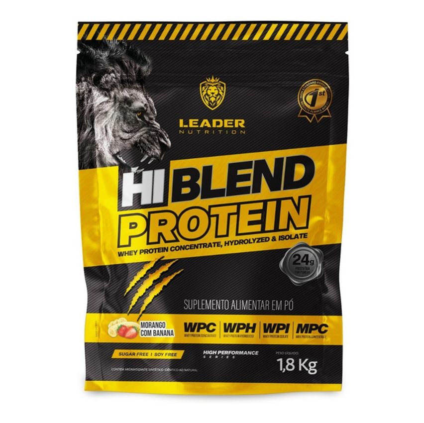 Leader Nutrition Hi Blend Protein 1.8kg Morango Com Banana