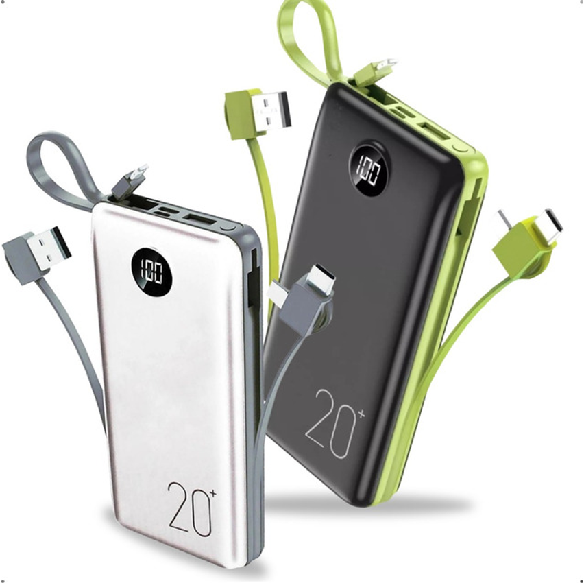 Power Bank 20.000mah Carregador Rápido Com Display Portátil
