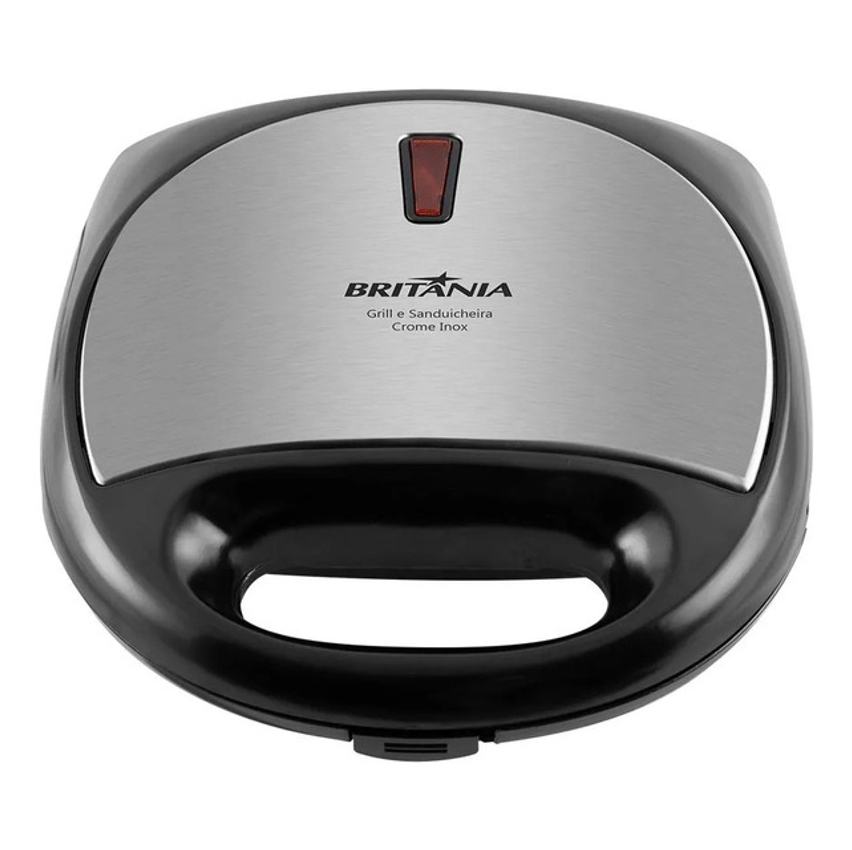 Sanduicheira E Grill Crome Inox Britânia