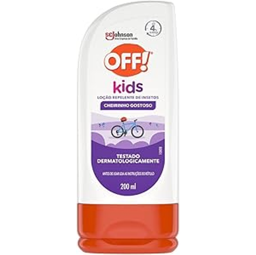 OFF! Kids, Repelente Infantil de Mosquitos, Protege por até 4h, Loção, 200ml