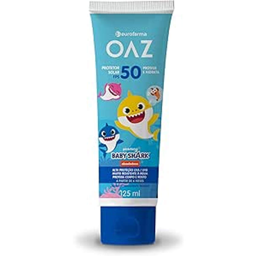 Oaz Protetor Solar Baby Shark 50fps 125ml