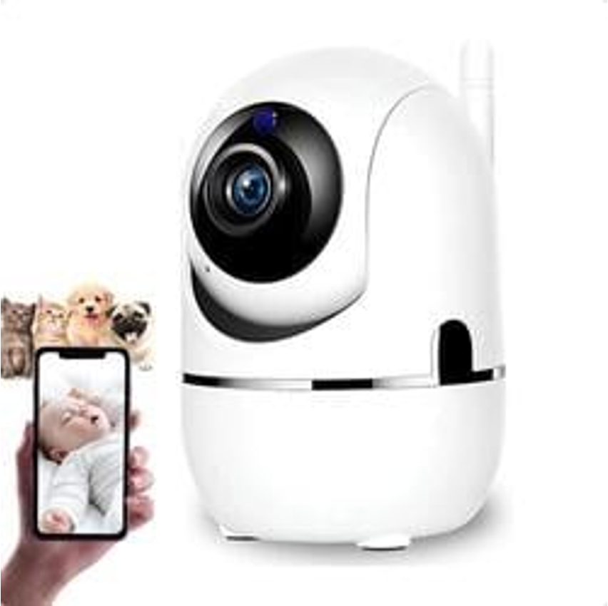 Babá Eletrônica Câmera Wifi Sem Fio Visão Noturna 360º Nfe