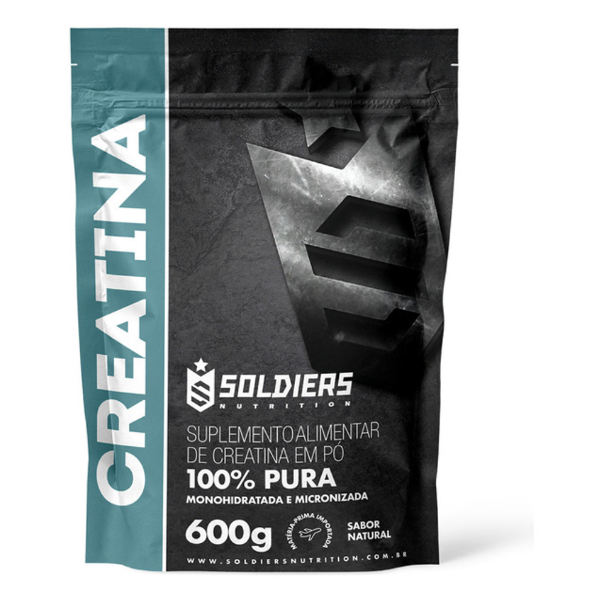 Creatina Monohidratada 600g 100% Pura Soldiers Nutrition Sem Sabor
