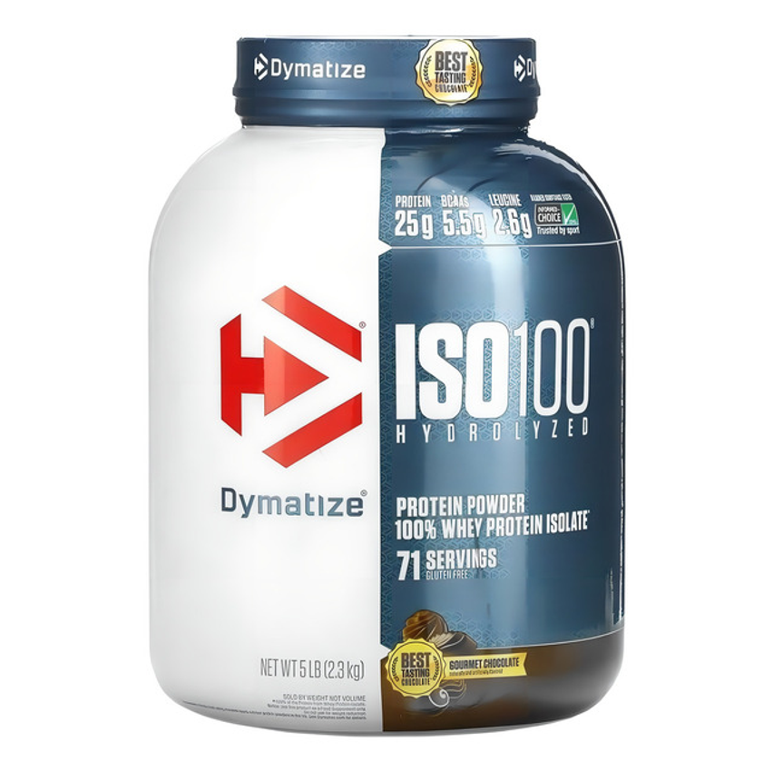 Suplemento Em Pó Dymatize Whey Protein Hidrolisado Isolado Iso100 2.3kgs Sabor Gourmet Chocolate