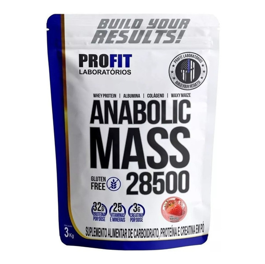 Hipercalórico Anabolic Mass 28500 3kg - Profit Labs