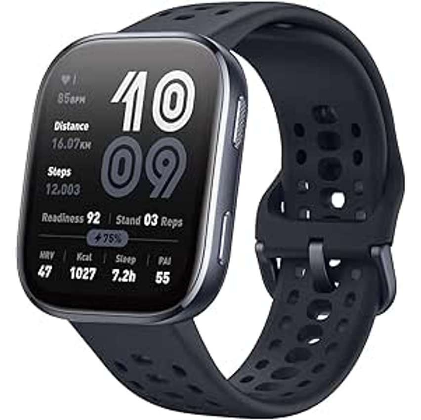 Relógio Inteligente Amazfit Bip 6 Smartwatch 1.97'' Gps,GPS & Free Maps, AI, Bluetooth Call, 5 ATM Water-Resistance (preto)
