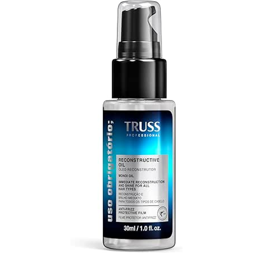 Truss Óleo Reconstrutor Uso Obrigatório | Tratamento Capilar para Brilho, Reconstrução e Proteção | 30ml