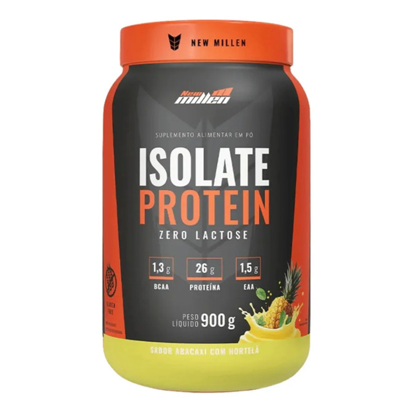 Isolate Protein 900g New Millen Sabor Abacaxi Com Hortelã