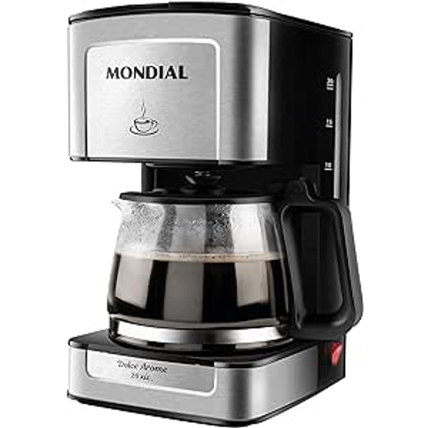 Cafeteira Elétrica Dolce Arome, Mondial, Preto/Inox, 550W, 110V - C-43-20X-SI