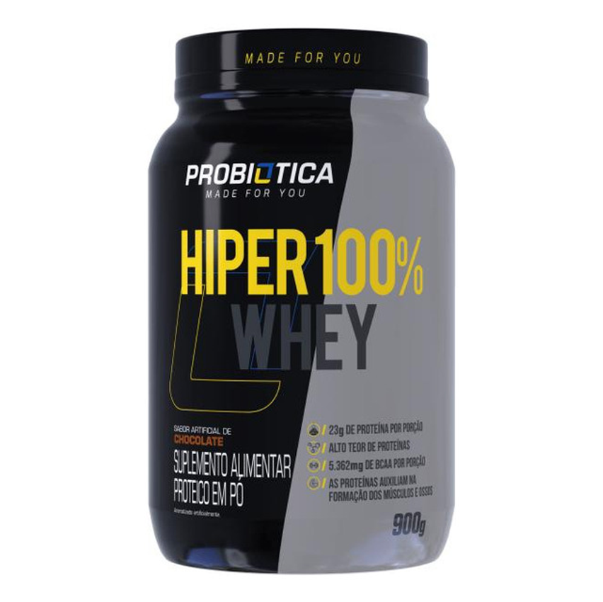 Suplemento Hiper 100% Whey 900g Probiótica Pó